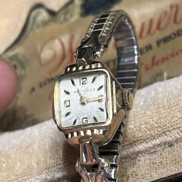 Works! Wittnauer Ladies Swiss Watch 10K Rolled Gold Plate Bezel Wind Up W/ Case! - Picture 5 of 5